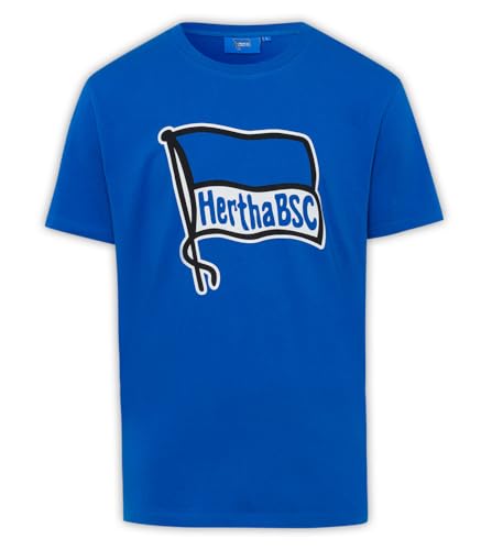 Hertha BSC Kinder T-Shirt Shirt Logo Blau Kids, DE/NL/SE/PL, Numerisch, 122, 128, Regular von Hertha BSC