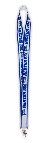 Hertha BSC Berlin Schlüsselband - Schriftzug - blau-weiß Lanyard Keyholder HBSCB - plus Lesezeichen I love Berlin von Hertha BSC