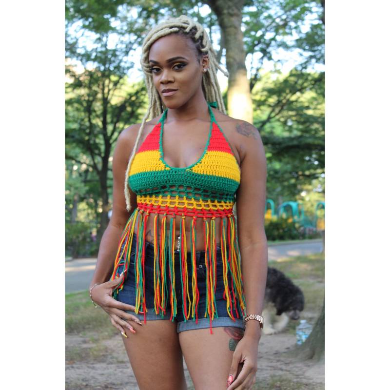 Grenada Scoop Ausschnitt Fransen Top von HerueKnits