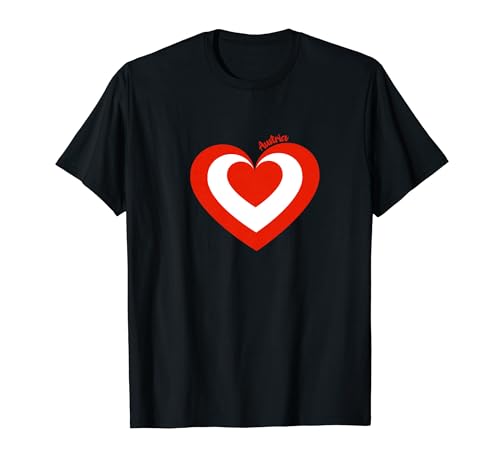 Austria Austrian Heart Flag for Men Women Girls and Boys T-Shirt Austria Austrian Heart Flag for Men Women Girls and Boys T-Shirt von Herz für Österreich Heart for Austria