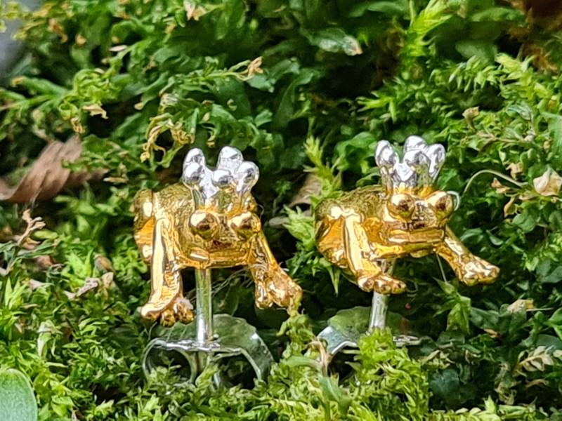 Froschkönig Ohrstecker 925Er Silber Vergoldet Froschkönig Ohrstecker 925Er Silber Vergoldet von HerzArtShop