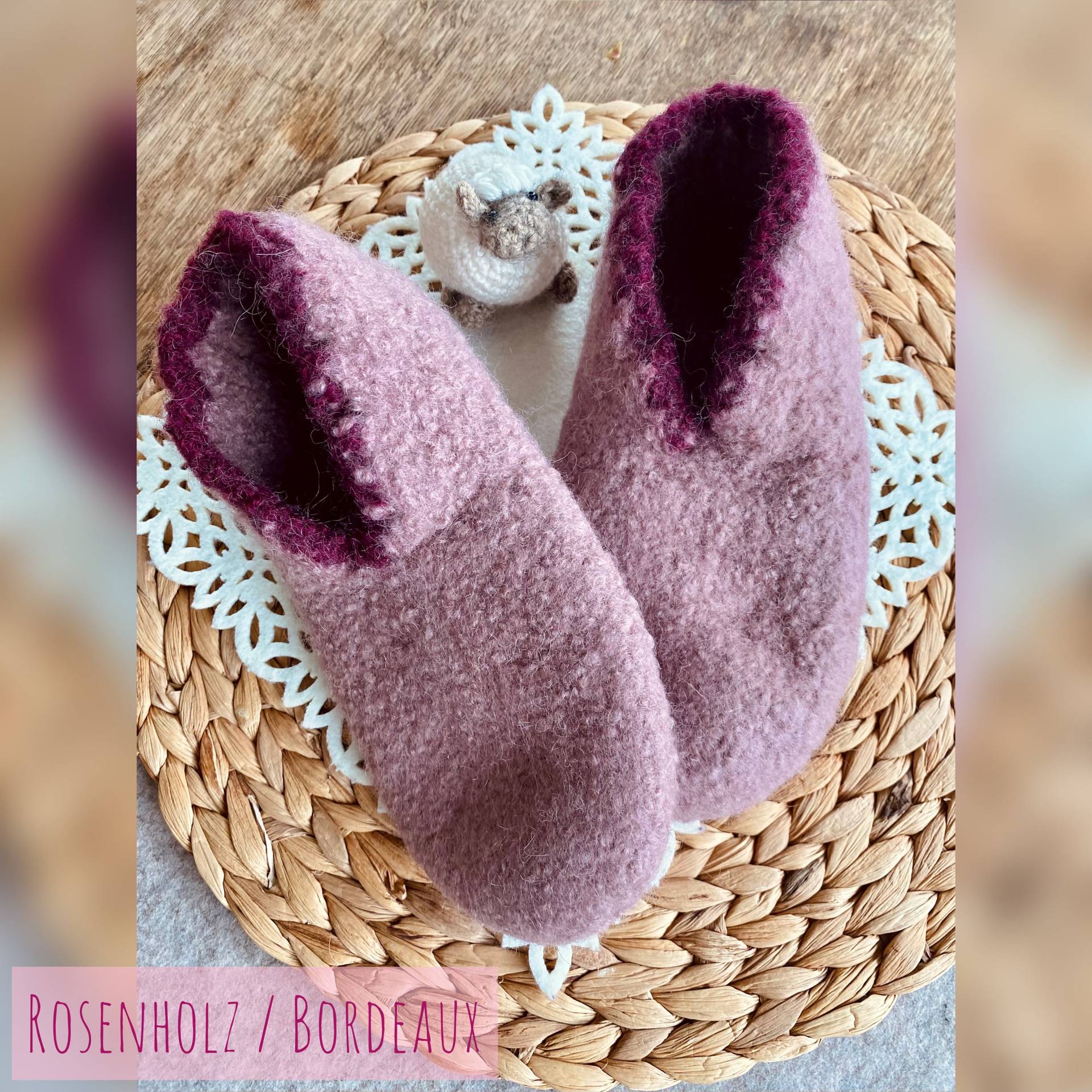 Filzschuhe Mit Erhöhtem Schaft in Zwei Individuellen Farben Gestaltbar Aus Reinster Schurwolle // Geschenk Für Sie Und Ihn von HerzBoutique
