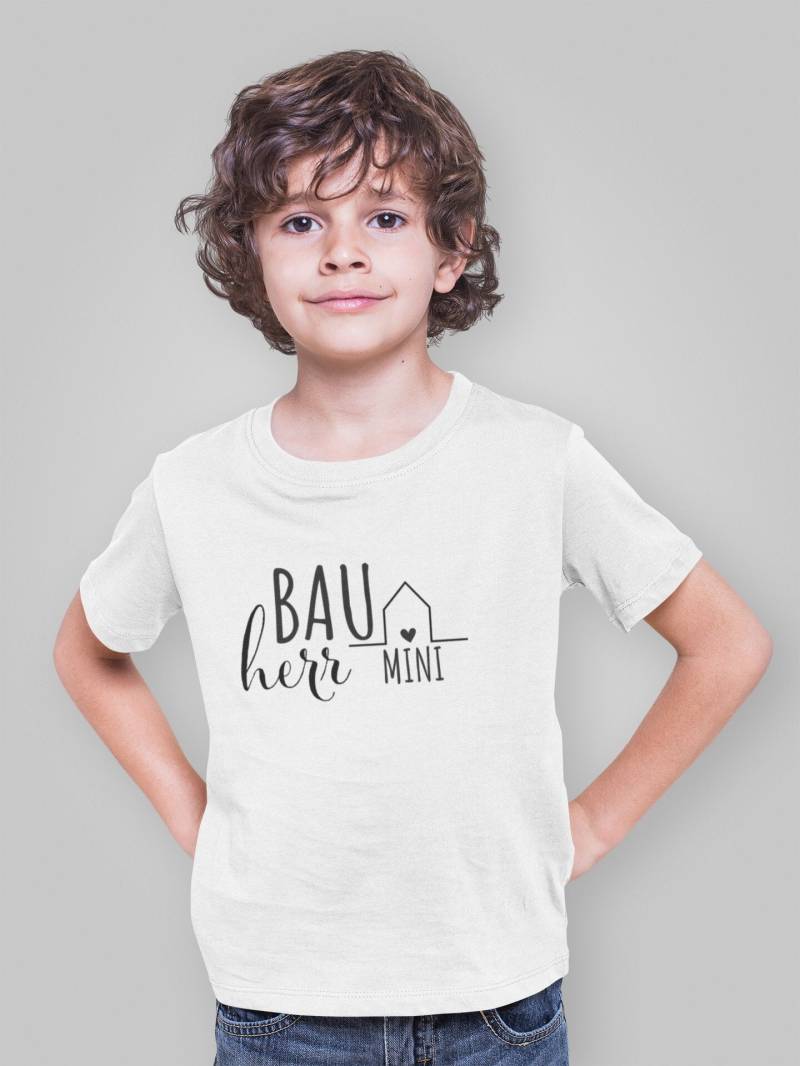 T-Shirt Junge Bauherr Mini Hausbau von HerzMomenteGeschenke