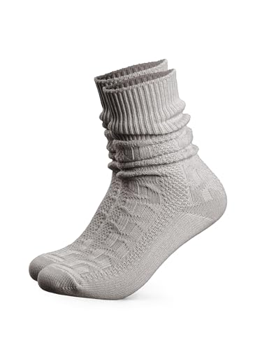 HerzSticht Herren Kurze Trachtensocken 1er Pack (Modell: Enzian), Trachtenstrümpfe Grau 43-46 von HerzSticht