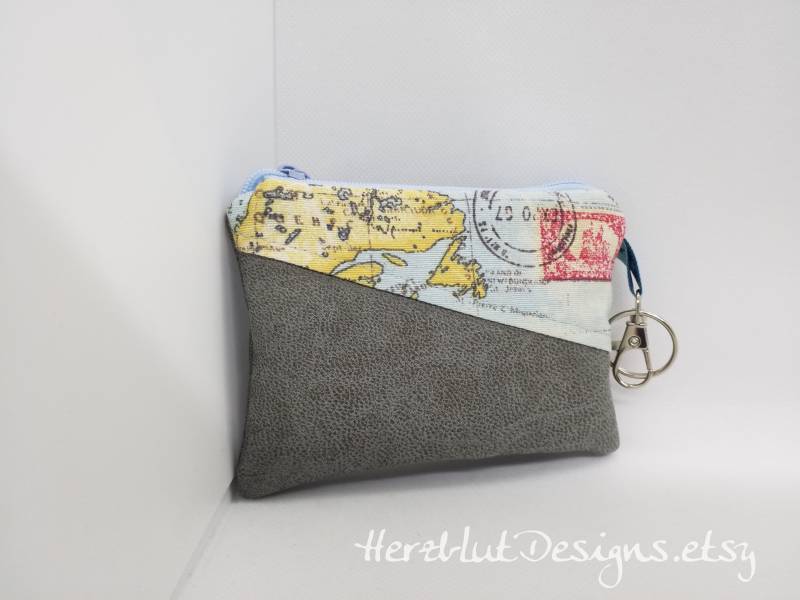 Geldbeutel Mit Karabiner Und Schlüsselring von HerzblutDesigns