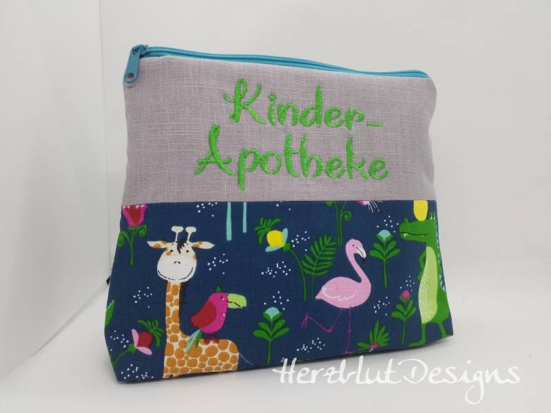 Kinder - Apotheke Gr.l Utensilo, Notfalltasche, Medikamententasche von HerzblutDesigns