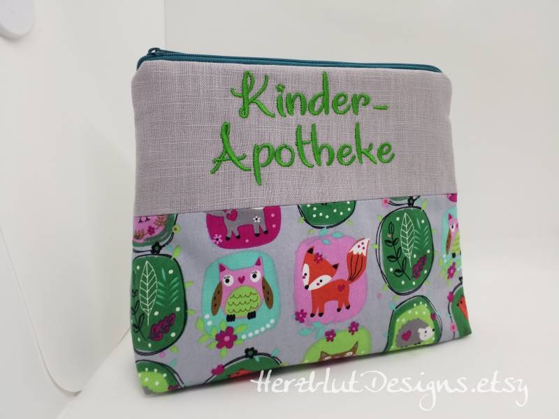 Kinder - Apotheke Gr.l Taschenorganizer, Organizer, Utensilo von HerzblutDesigns