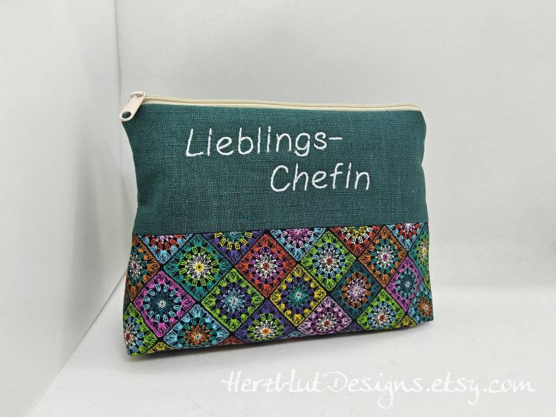 Lieblings Chefin - Kosmetiktäschchen von HerzblutDesigns