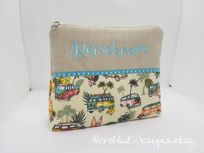 Reisekram Gr.l -Kosmetiktäschchen von HerzblutDesigns