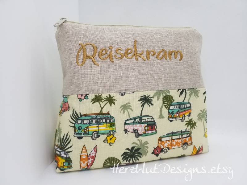Reisekram Gr.l -Kosmetiktäschchen von HerzblutDesigns