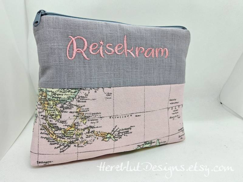 Reisekram Organizer Taschenorganizer Utensilo Gr.l - Kosmetiktasche Mädchenkram Geschenk von HerzblutDesigns