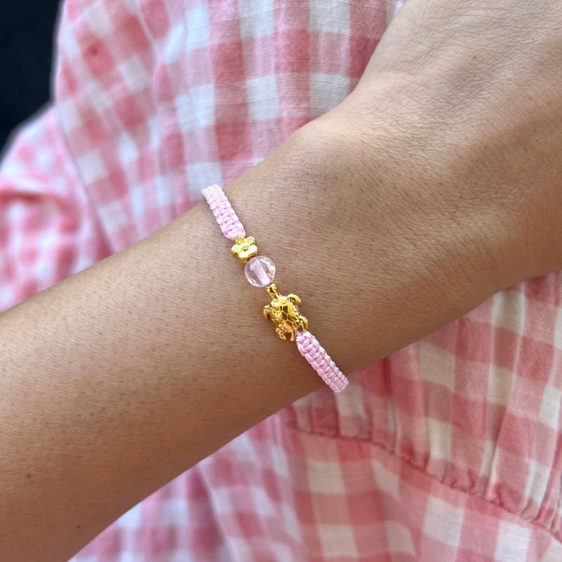 Schildkröte Rosenquarz Makramee Armband in Hellrosa, Farbe Auswahl Möglich, Schöne Geschenkidee Schildkröte Rosenquarz Makramee Armband in Hellrosa, Farbe Auswahl Möglich, Schöne Geschenkidee von Herzbote
