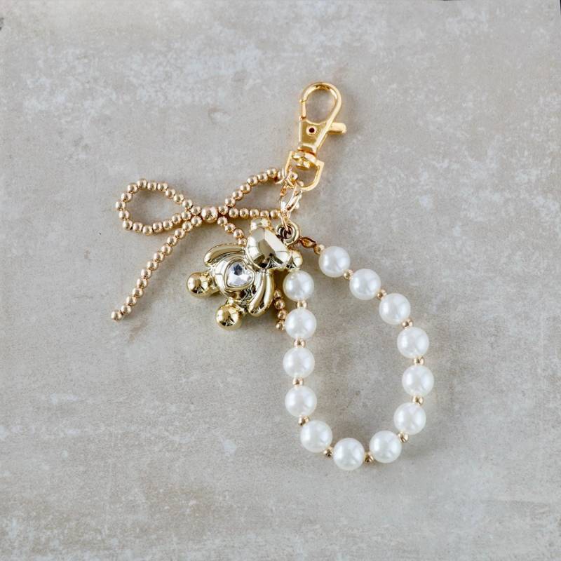 statement Taschenanhänger Mit Schleifen Und Teddybär, Handycharm, Schlüsselanhänger, Schöne Geschenkidee Für Sie statement Taschenanhänger Mit Schleifen Und Teddybär, Handycharm, Schlüsselanhänger, Schöne Geschenkidee Für Sie von Herzbote