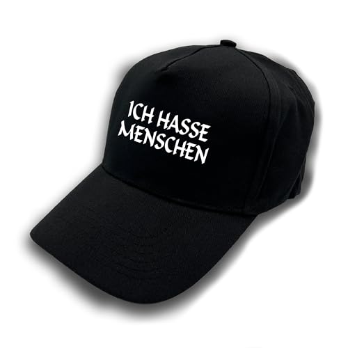 Herzbotschaft Baseball Cap | Schirmmütze | Ich Hasse Menschen | Farbwahl | Unisex Baseball Mütze | hochwertiger Druck | OneSize durch verstellbaren Klettverschluss von Herzbotschaft