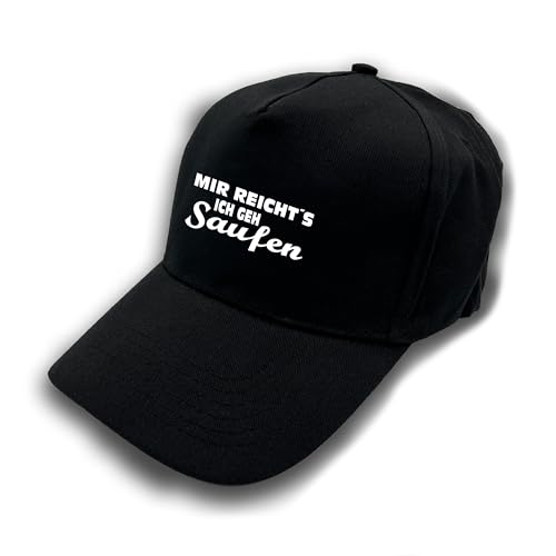 Herzbotschaft Baseball Cap | Schirmmütze | Mir reicht´s ich GEH Saufen | Farbwahl | Unisex Baseball Mütze | hochwertiger Druck | OneSize durch verstellbaren Klettverschluss von Herzbotschaft