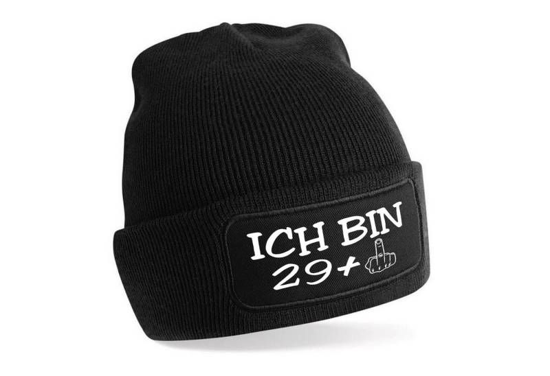 Herzbotschaft Beanie Strickmütze Beanie mit Spruch ICH BIN 29 + (Mütze mit Aufdruck, Skimütze) Unisex SoftTouch angenehm weiche und warme Wintermütze Einheitsgröße von Herzbotschaft