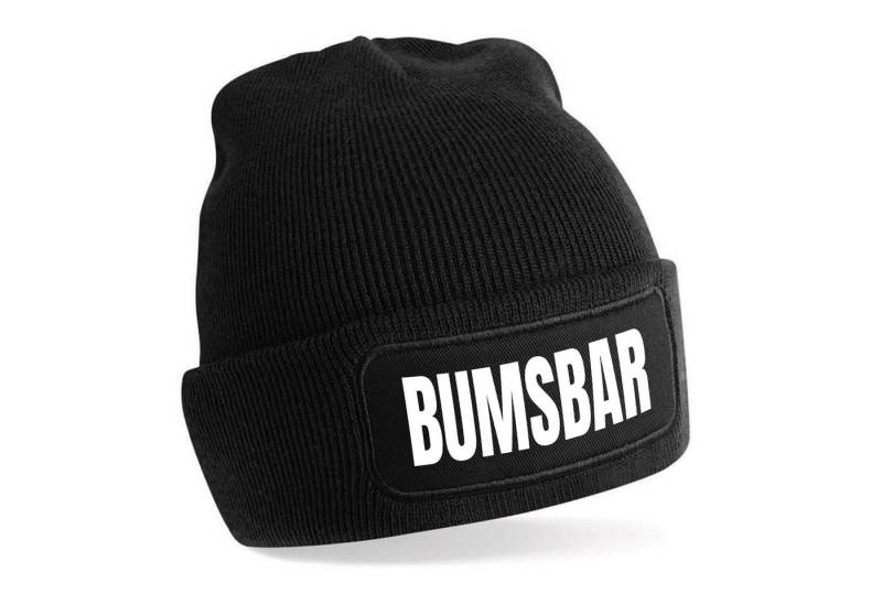 Herzbotschaft Beanie Strickmütze mit Spruch BUMSBAR (Mütze mit Aufdruck, Skimütze) Unisex SoftTouch angenehm weiche und warme Wintermütze Einheitsgröße von Herzbotschaft