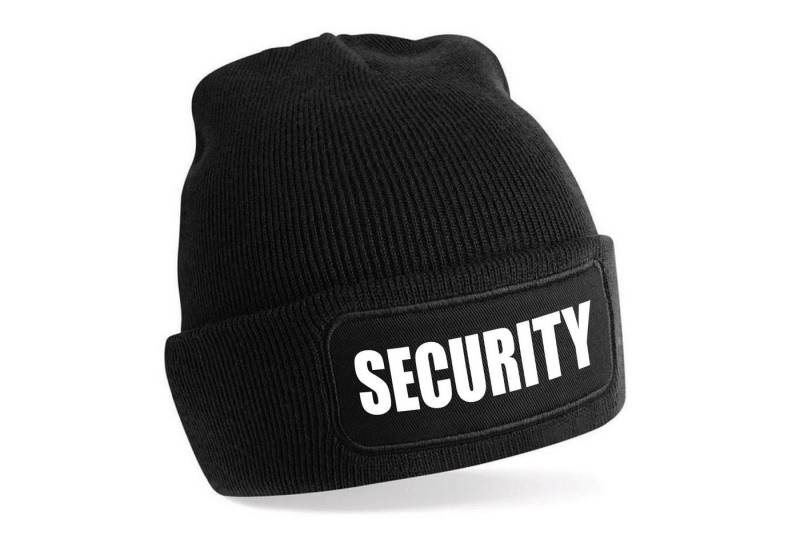 Herzbotschaft Beanie Strickmütze mit Spruch Security (Mütze mit Aufdruck, Skimütze) Unisex SoftTouch angenehm weiche und warme Wintermütze Einheitsgröße von Herzbotschaft