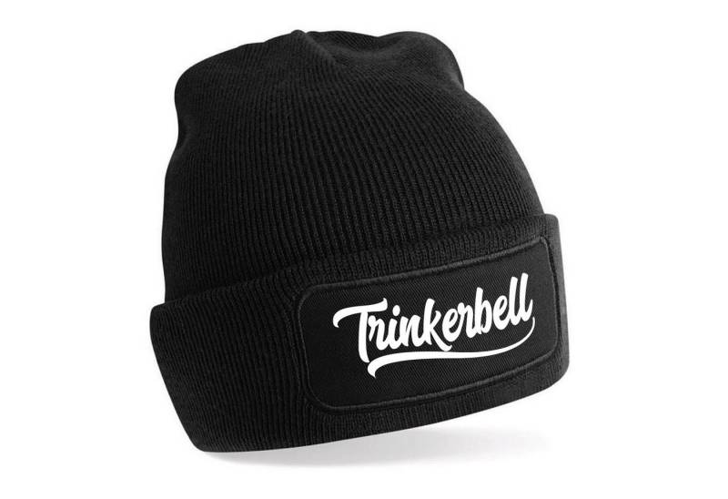 Herzbotschaft Beanie Strickmütze mit Spruch Trinkerbell (Mütze mit Aufdruck, Skimütze) Unisex SoftTouch angenehm weiche und warme Wintermütze Einheitsgröße von Herzbotschaft