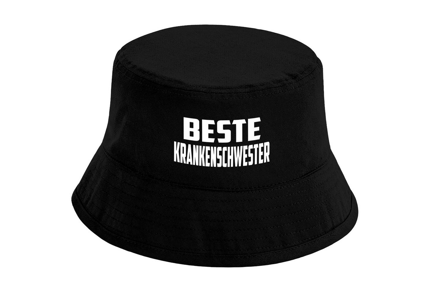 Herzbotschaft Sonnenhut Bucket Hat Beste Krankenschwester (Unisex Einheitsgröße, Sommerhut mit Spruch, Festivalhut, Fischerhut) für Damen & Herren von Herzbotschaft