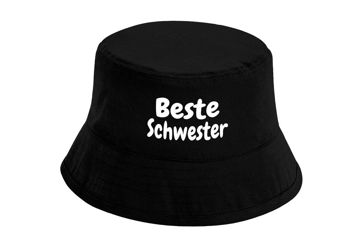Herzbotschaft Sonnenhut Bucket Hat Beste Schwester (Unisex Einheitsgröße, Sommerhut mit Spruch, Festivalhut, Fischerhut) für Damen & Herren von Herzbotschaft