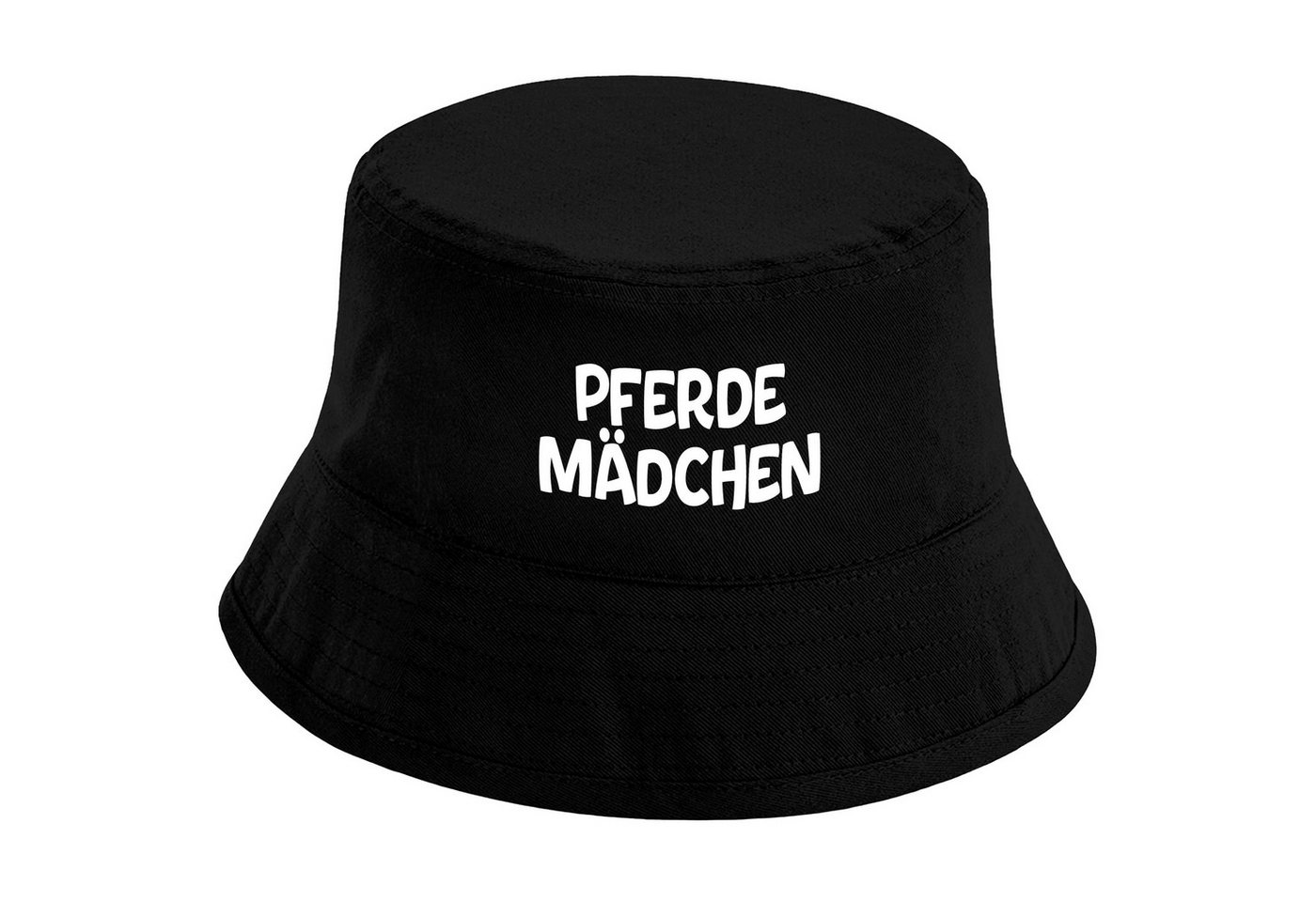 Herzbotschaft Sonnenhut Bucket Hat Pferdemädchen (Unisex Einheitsgröße, Sommerhut mit Spruch, Festivalhut, Fischerhut) für Damen & Herren von Herzbotschaft