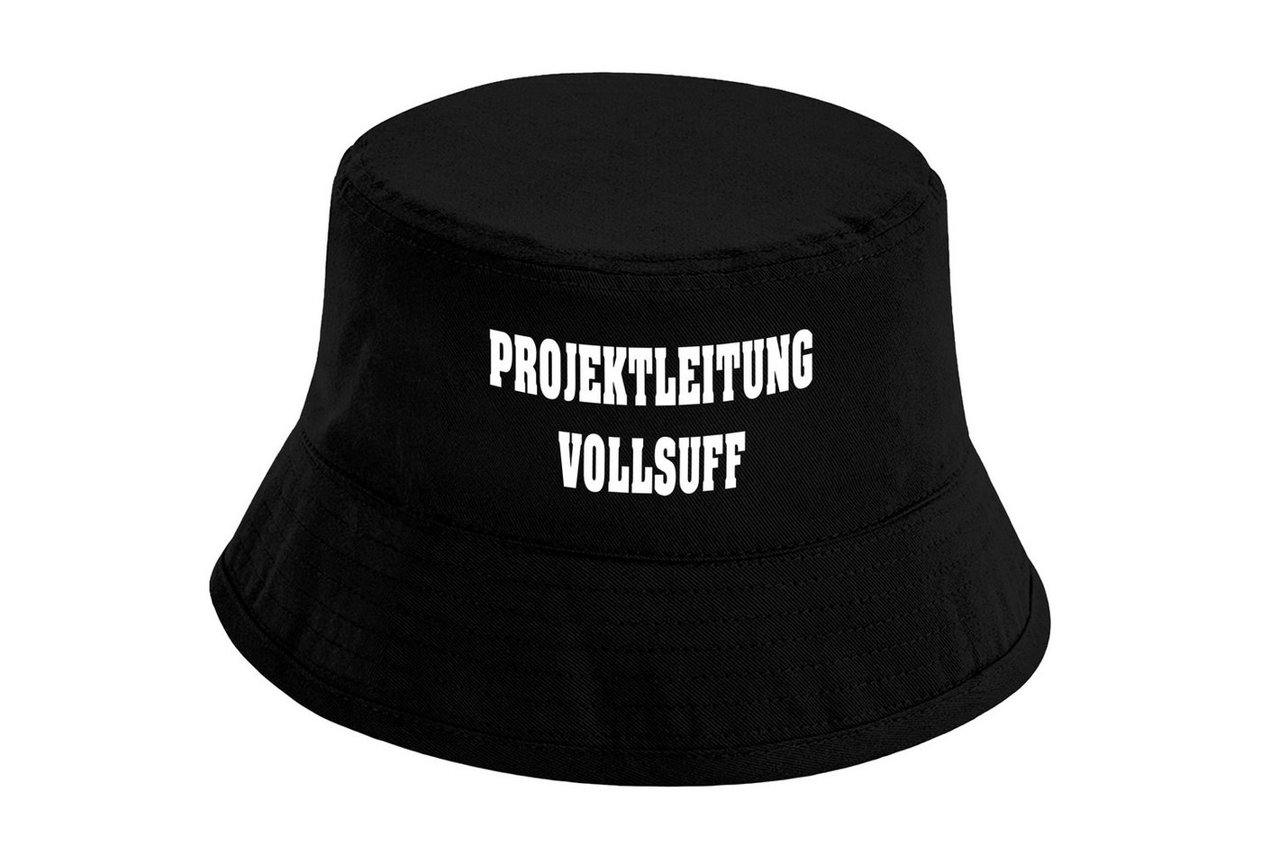 Herzbotschaft Sonnenhut Bucket Hat Projektleitung Vollsuff (Unisex Einheitsgröße, Sommerhut mit Spruch, Festivalhut, Fischerhut) für Damen & Herren von Herzbotschaft