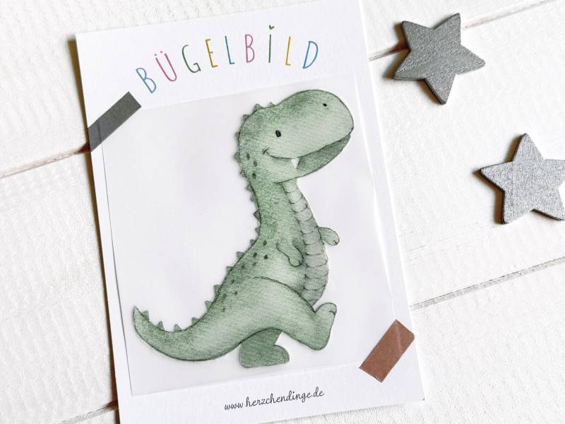 Cooles Bügelbild Dino von Herzchendinge