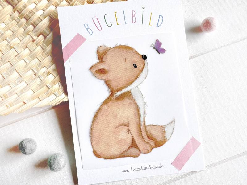 Süßes Bügelbild Fuchs Mit Schmetterling Süßes Bügelbild Fuchs Mit Schmetterling von Herzchendinge