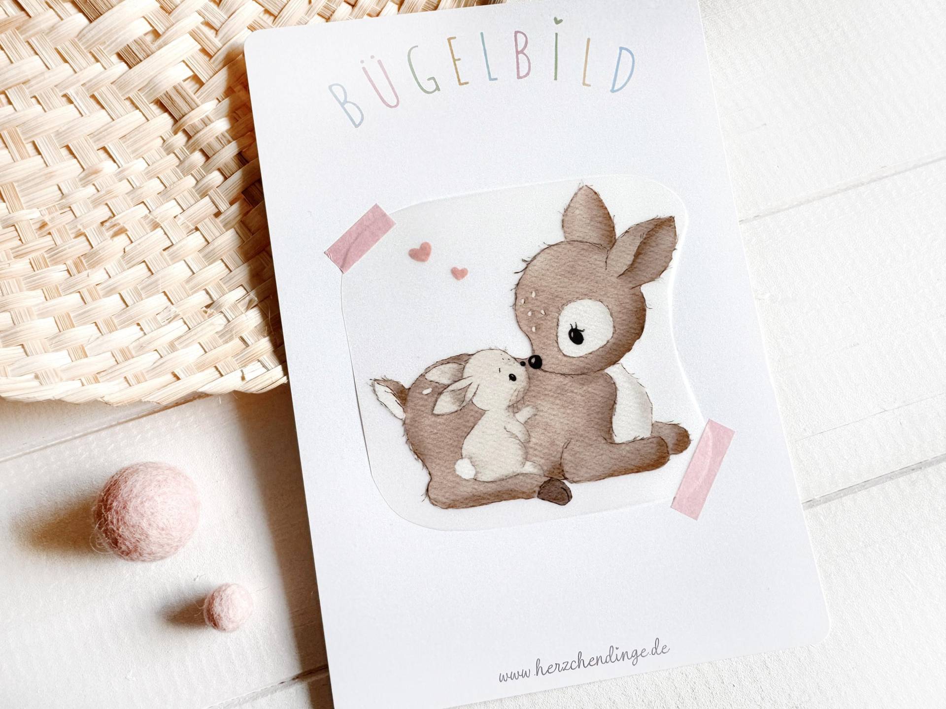 Zauberhaftes Bügelbild Rehkitz Mit Hase Zauberhaftes Bügelbild Rehkitz Mit Hase von Herzchendinge