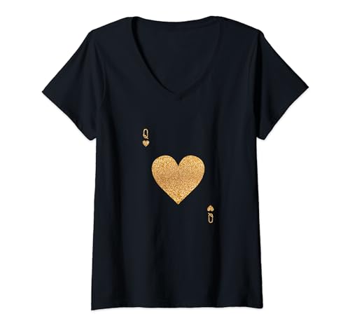 Damen Elegantes Herzdame Frau Partnerin Geschenk T-Shirt mit V-Ausschnitt Damen Elegantes Herzdame Frau Partnerin Geschenk T-Shirt mit V-Ausschnitt von Herzdame - Weihnachten Valentinstag Geschenk