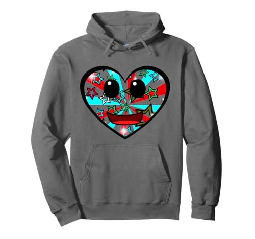 Retro 60er Herz Herzen Vintage lustig Kinder Mädchen Jungen Pullover Hoodie von Herzen Herz herzlich