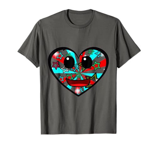 Retro 60er Herz Herzen Vintage lustig Kinder Mädchen Jungen T-Shirt von Herzen Herz herzlich