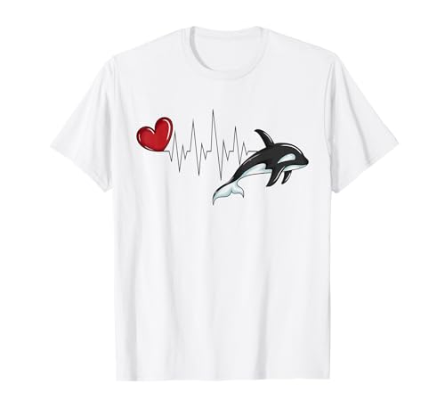 Herz Orca Wal Herzschlag Meeressäuger Wal Fan Kinder Orca T-Shirt Herz Orca Wal Herzschlag Meeressäuger Wal Fan Kinder Orca T-Shirt von Herzen Orcas Herzschlag Orca Geschenk Orca Herz
