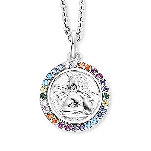Engelsrufer Herzengel Mädchen Kinder Halskette aus Sterling Silber mit Anhänger in Silber - Karabinerverschluss - längenverstellbar - nickelfrei von Engelsrufer