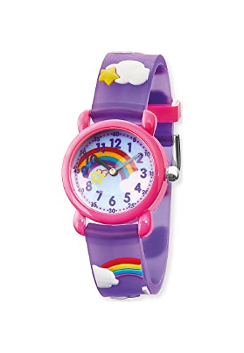 Herzengel Mädchen Analog Quarz Uhr mit Kunststoff Armband HEWA-Rainbow von Herzengel