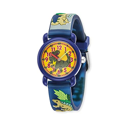 Herzengel analoge Armbanduhr für Kinder aus robustem Kunststoff mit weichem Kunststoffband - Dornschließe - 27 mm/ 3ATM - inkl. Stiftemäppchen von Herzengel