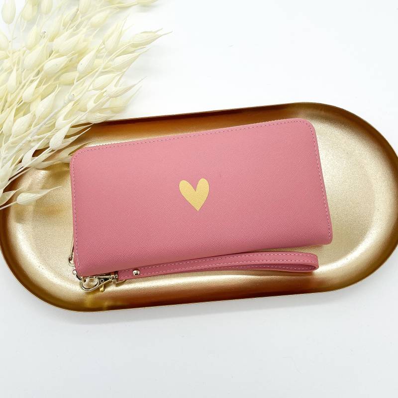 Damen Geldbörse 2In1 | Portemonnaie Groß Geldbeutel Personalisiert Geschenk Geschenkidee Mit Herz von HerzensFirlefanz