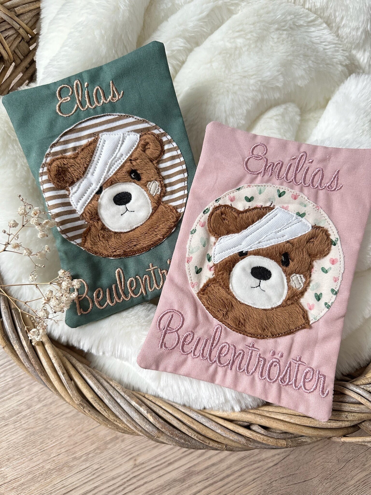 Beulentröster Mit Namen Personalisiert/Hülle Für Kühlkissen, Hausapotheke Kind/Tasche Kühlakku , Wärmekissen/Mit Kalt& Warmkompresse von HerzensfreundinShop