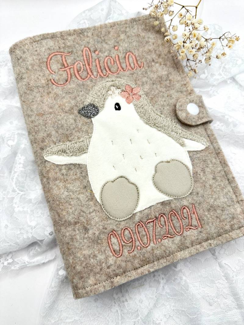 U-Heft Hülle Personalisiert Aus Filz/Untersuchungshefthülle Für Kinder /Geburtsgeschenk/Taufe/ Babygeschenk Mit Namen/U Heft/Filz/Geschenk von HerzensfreundinShop