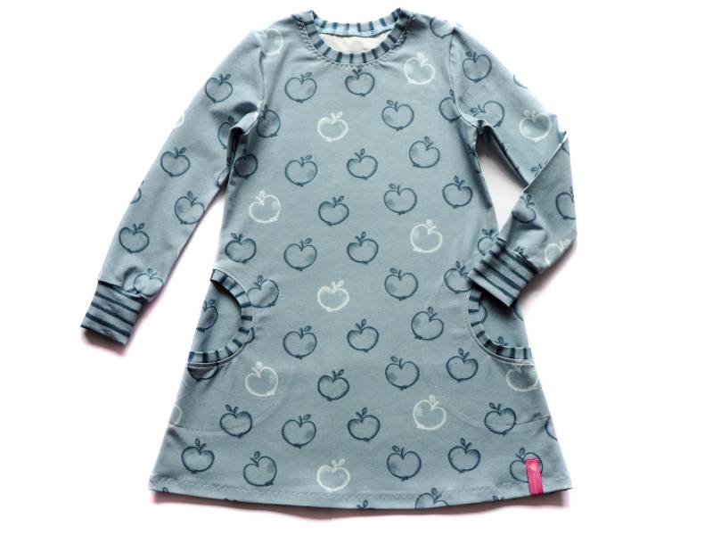 Kleid Mädchen Äpfel Blau Kleid Mädchen Äpfel Blau von HerzenskinderDesign