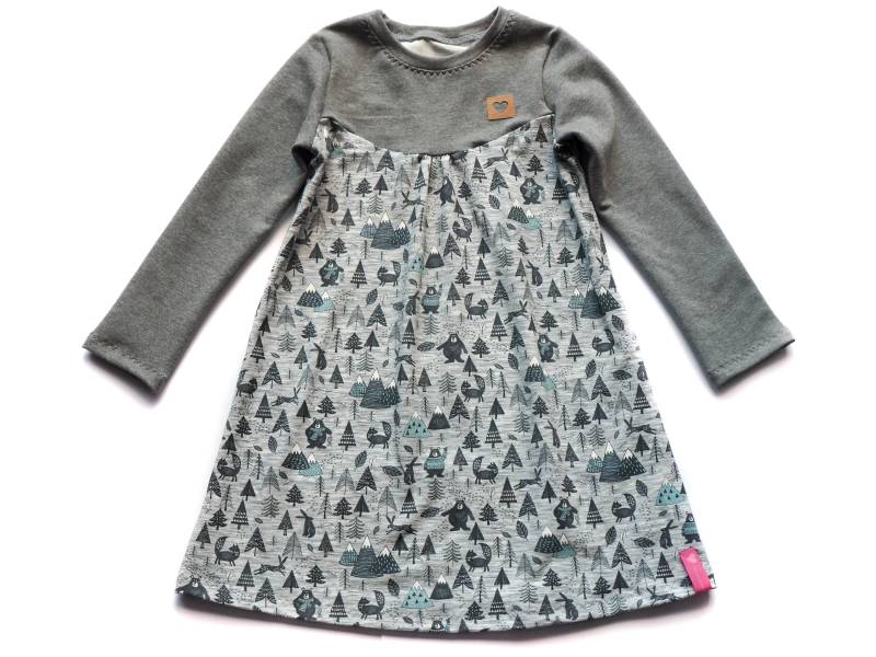 Kleid Mädchen Fuchs Waldtiere Einschulung von HerzenskinderDesign
