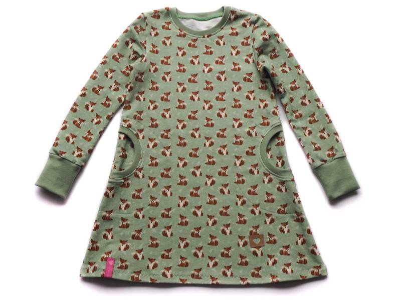 Kleid Mädchen Füchse Waldtiere von HerzenskinderDesign
