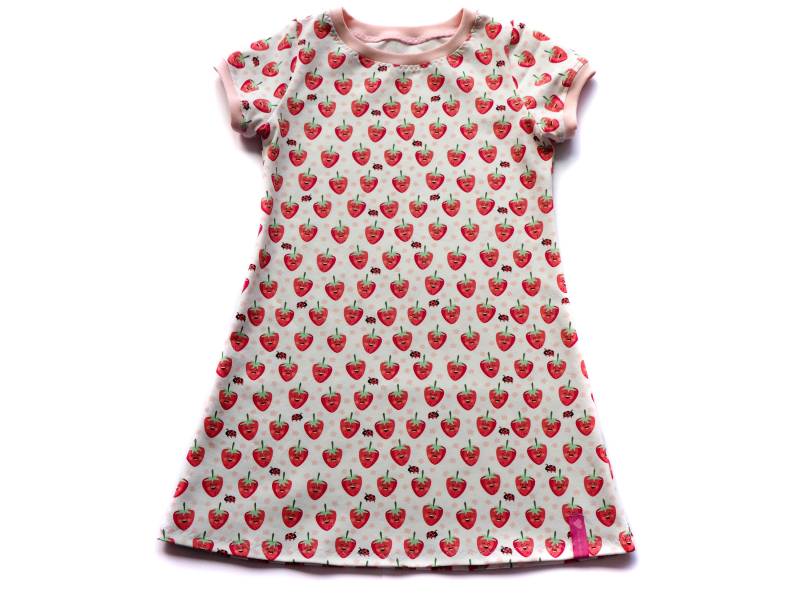 Kleid Mädchen Jersey Erdbeeren Marienkäfer von HerzenskinderDesign