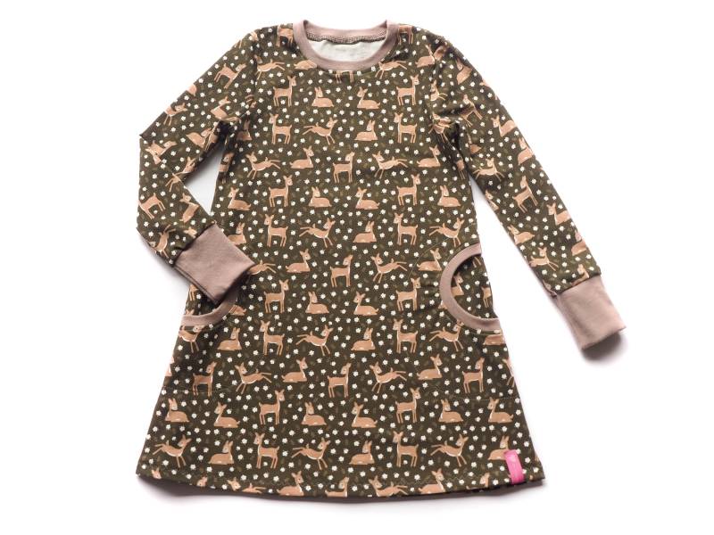 Kleid Mädchen Reh Blumen von HerzenskinderDesign