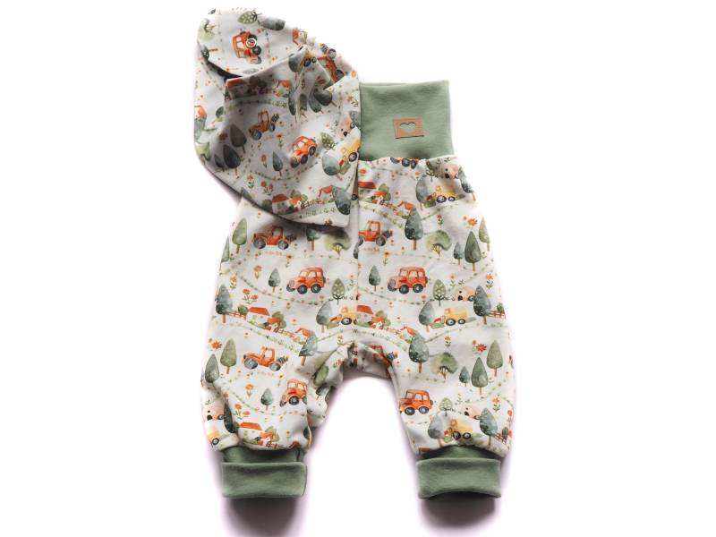 Pumphose Halstuch Autos Geburt Baby von HerzenskinderDesign