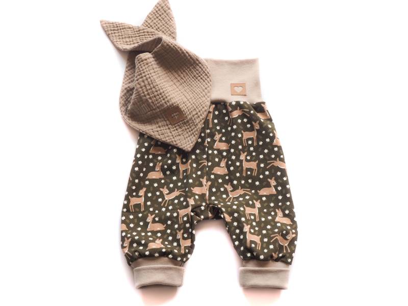 Pumphose Halstuch Musselin Geburt Baby von HerzenskinderDesign