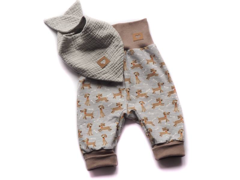 Pumphose Halstuch Musselin Hund Dackel von HerzenskinderDesign