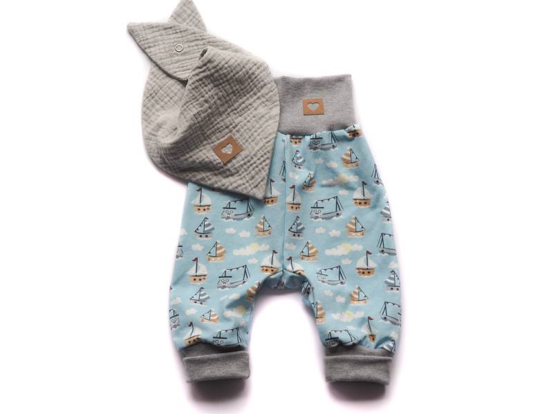 Pumphose Halstuch Musselin Schiffe Maritim von HerzenskinderDesign