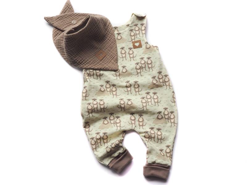 strampler Erdmännchen Geburt Baby von HerzenskinderDesign